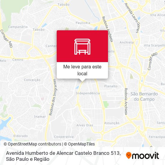 Avenida Humberto de Alencar Castelo Branco 513 mapa