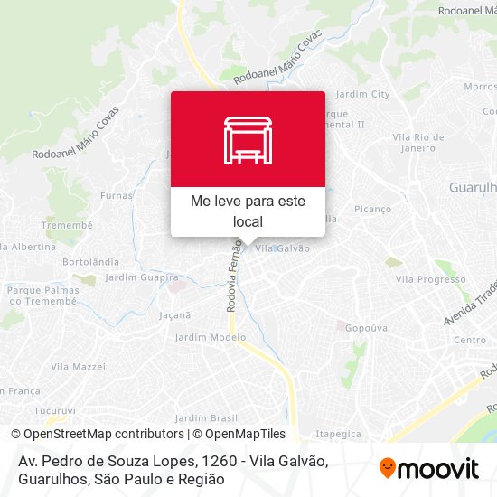 Av. Pedro de Souza Lopes, 1260 - Vila Galvão, Guarulhos mapa