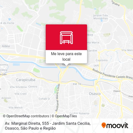 Av. Marginal Direita, 555 - Jardim Santa Cecilia, Osasco mapa