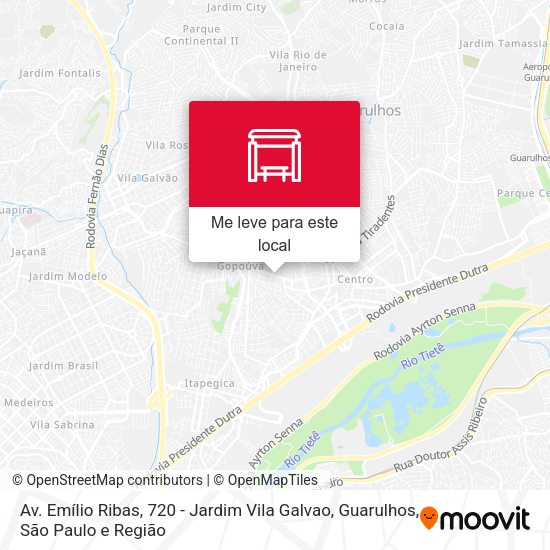 Av. Emílio Ribas, 720 - Jardim Vila Galvao, Guarulhos mapa