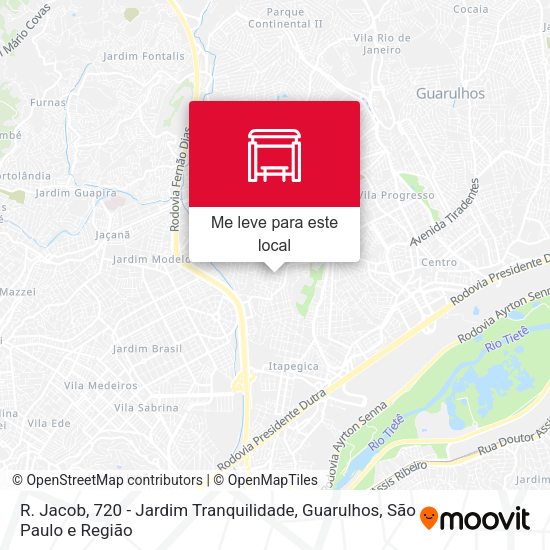 R. Jacob, 720 - Jardim Tranquilidade, Guarulhos mapa