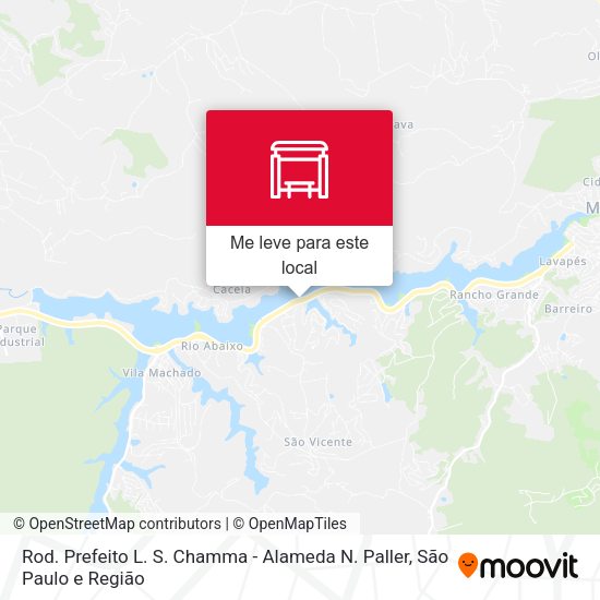 Rod. Prefeito L. S. Chamma - Alameda N. Paller mapa