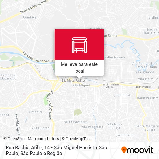 Rua Rachid Atihé, 14 - São Miguel Paulista, São Paulo mapa