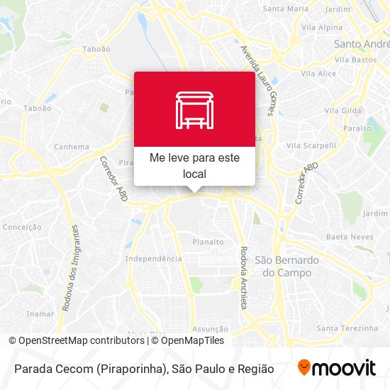 Parada Cecom (Piraporinha) mapa