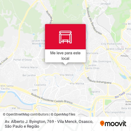 Av. Alberto J. Byington, 769 - Vila Menck, Osasco mapa