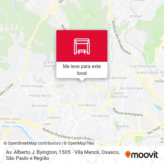 Av. Alberto J. Byington, 1505 - Vila Menck, Osasco mapa