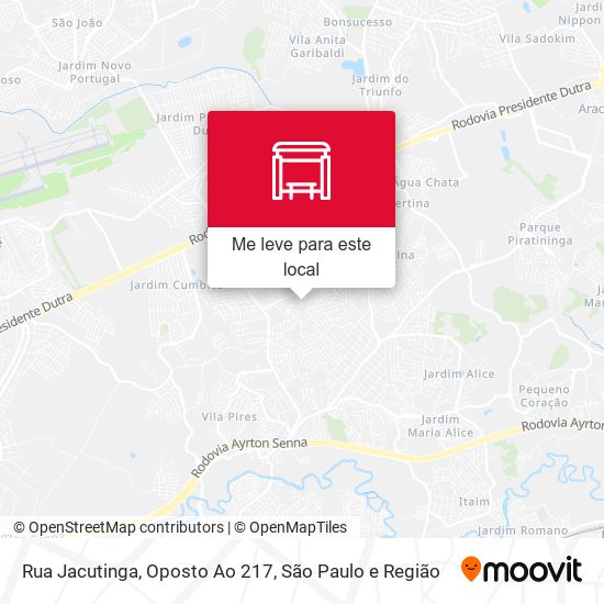 Rua Jacutinga, Oposto Ao 217 mapa