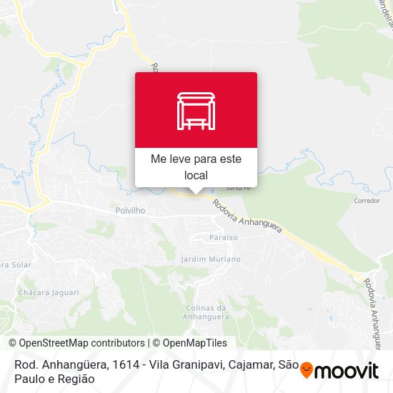 Rod. Anhangüera, 1614 - Vila Granipavi, Cajamar mapa