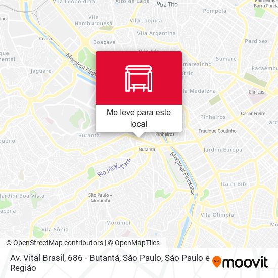 Av. Vital Brasil, 686 - Butantã, São Paulo mapa