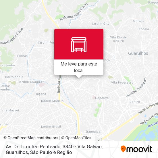 Av. Dr. Timóteo Penteado, 3840 - Vila Galvão, Guarulhos mapa