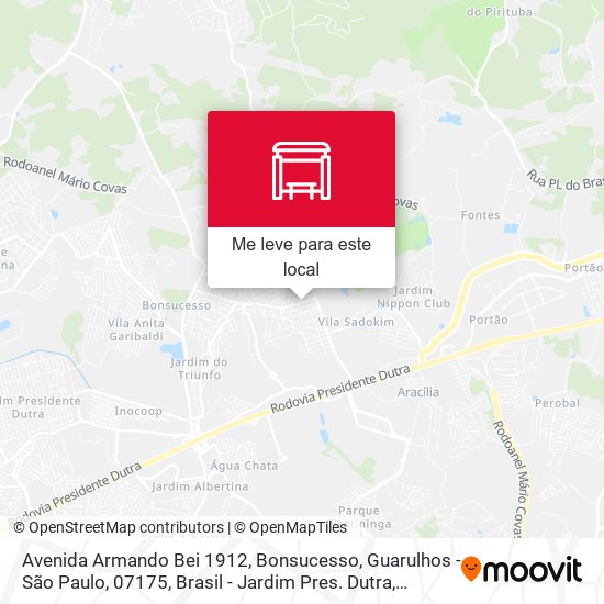 Avenida Armando Bei 1912, Bonsucesso, Guarulhos - São Paulo, 07175, Brasil - Jardim Pres. Dutra, Guarulhos mapa