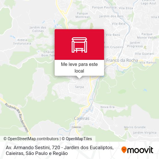 Av. Armando Sestini, 720 - Jardim dos Eucaliptos, Caieiras mapa