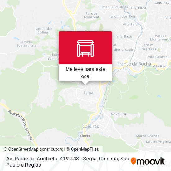 Av. Padre de Anchieta, 419-443 - Serpa, Caieiras mapa