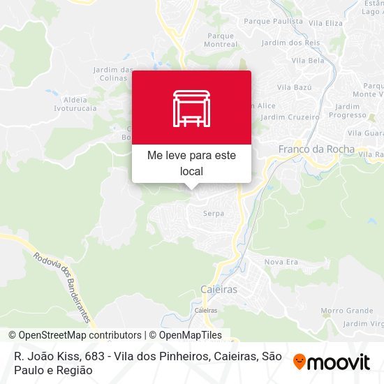 R. João Kiss, 683 - Vila dos Pinheiros, Caieiras mapa