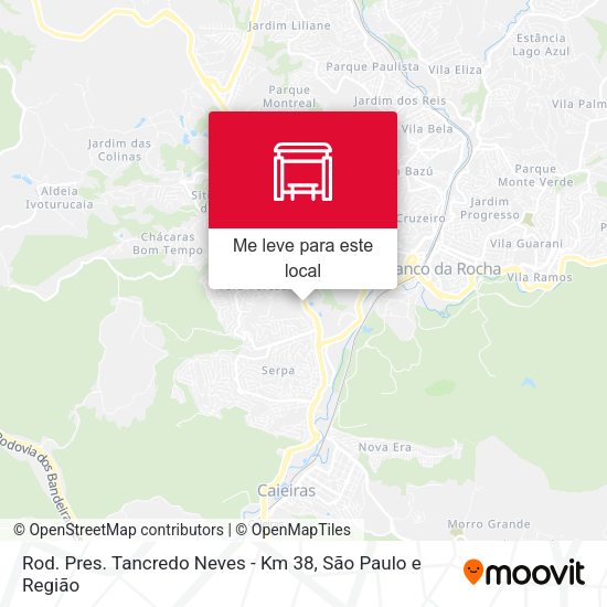Rod. Pres. Tancredo Neves - Km 38 mapa