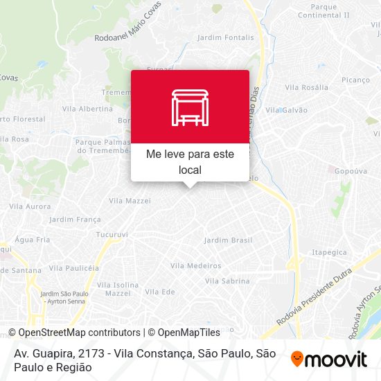Av. Guapira, 2173 - Vila Constança, São Paulo mapa