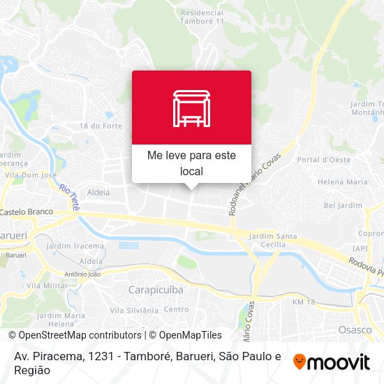 Av. Piracema, 1231 - Tamboré, Barueri mapa