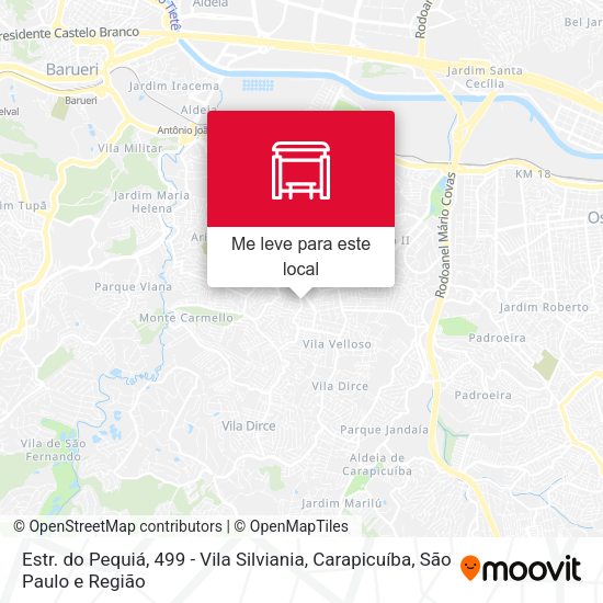 Estr. do Pequiá, 499 - Vila Silviania, Carapicuíba mapa