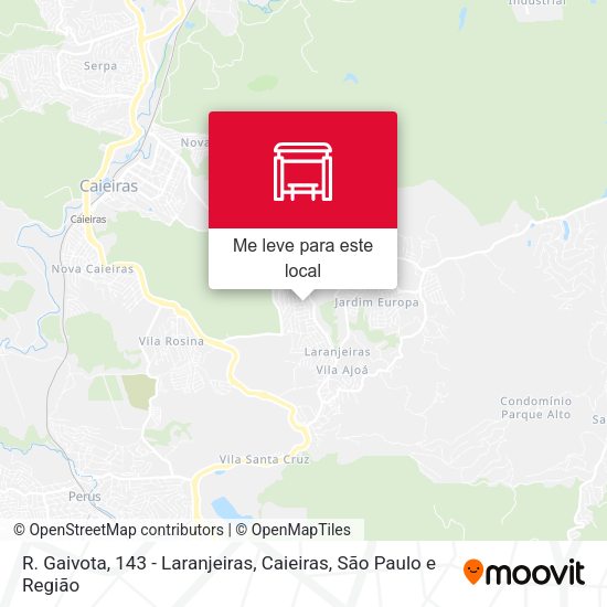 R. Gaivota, 143 - Laranjeiras, Caieiras mapa
