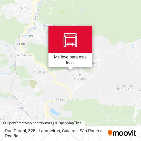 Rua Pardal, 328 - Laranjeiras, Caieiras mapa