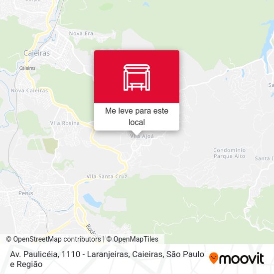 Av. Paulicéia, 1110 - Laranjeiras, Caieiras mapa