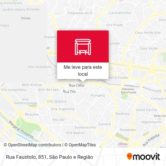 Rua Faustolo, 851 mapa