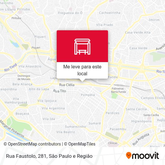 Rua Faustolo, 281 mapa