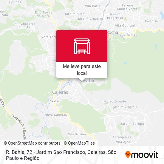 R. Bahia, 72 - Jardim Sao Francisco, Caieiras mapa