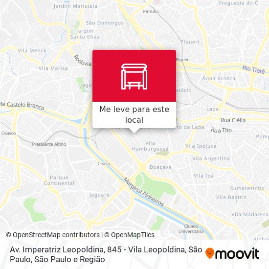 Av. Imperatriz Leopoldina, 845 - Vila Leopoldina, São Paulo mapa