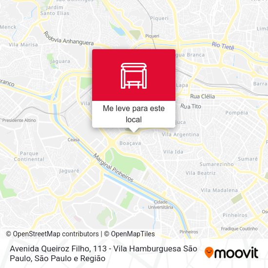 Avenida Queiroz Filho, 113 - Vila Hamburguesa São Paulo mapa