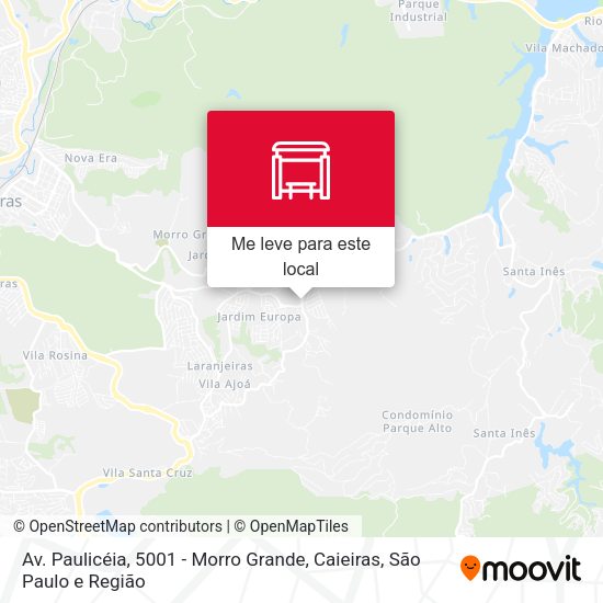 Av. Paulicéia, 5001 - Morro Grande, Caieiras mapa