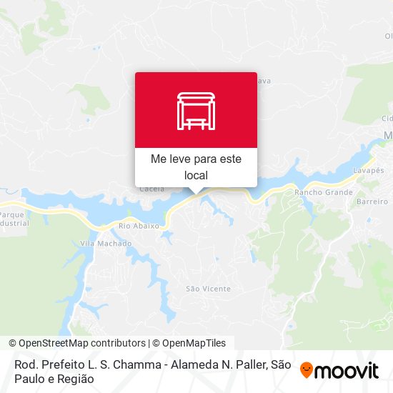 Rod. Prefeito L. S. Chamma - Alameda N. Paller mapa