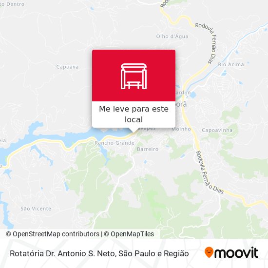 Rotatória Dr. Antonio S. Neto mapa