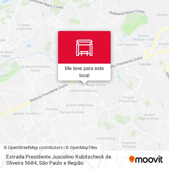 Estrada Presidente Juscelino Kubitscheck de Oliveira 5684 mapa