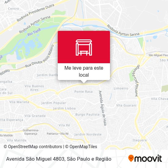 Avenida São Miguel 4803 mapa