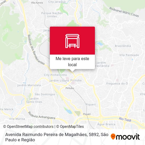 Avenida Raimundo Pereira de Magalhães, 5892 mapa