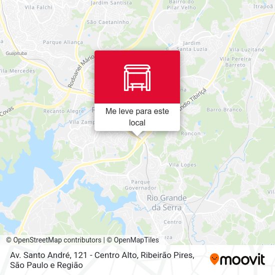Av. Santo André, 121 - Centro Alto, Ribeirão Pires mapa