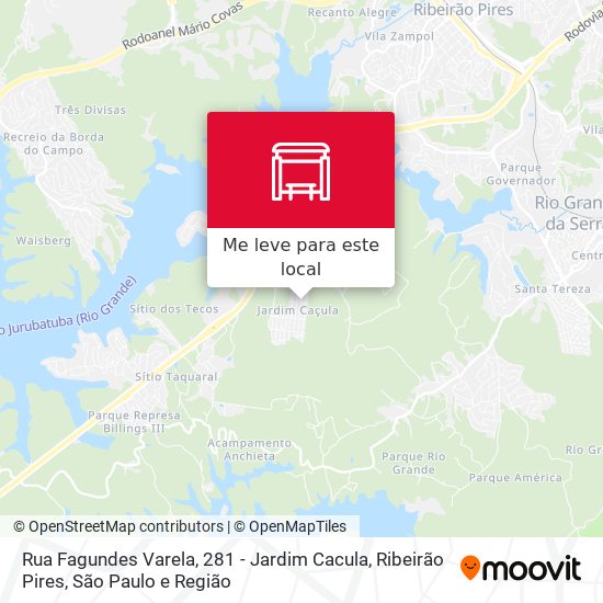 Rua Fagundes Varela, 281 - Jardim Cacula, Ribeirão Pires mapa