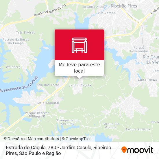 Estrada do Caçula, 780 - Jardim Cacula, Ribeirão Pires mapa