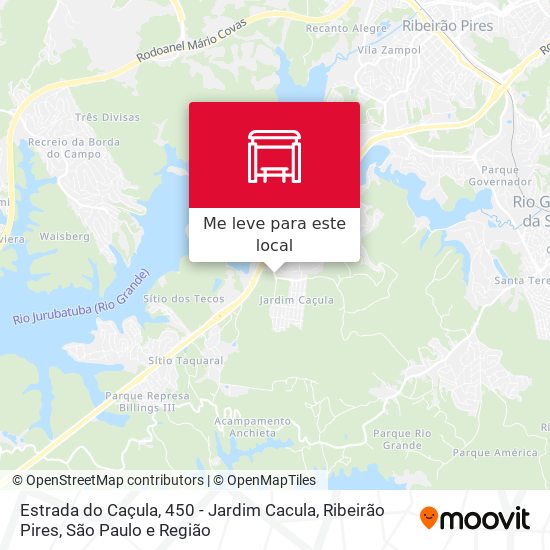 Estrada do Caçula, 450 - Jardim Cacula, Ribeirão Pires mapa
