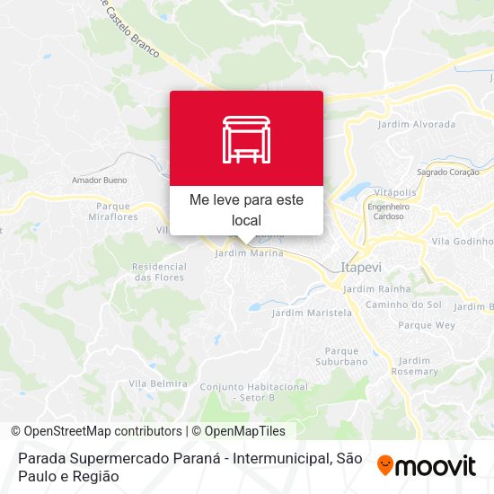 Parada Supermercado Paraná - Intermunicipal mapa