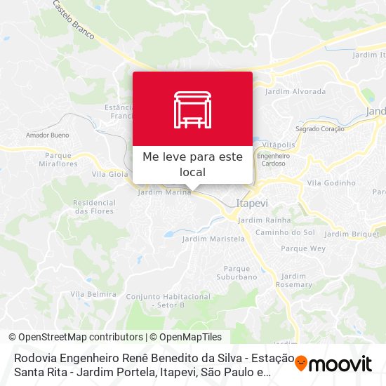 Rodovia Engenheiro Renê Benedito da Silva - Estação Santa Rita - Jardim Portela, Itapevi mapa