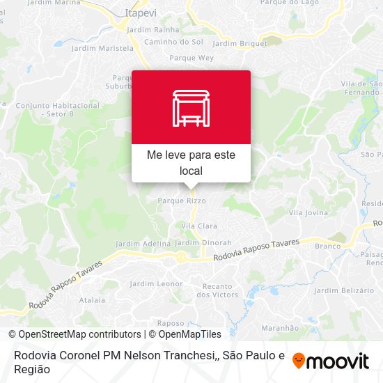 Rodovia Coronel PM Nelson Tranchesi, mapa