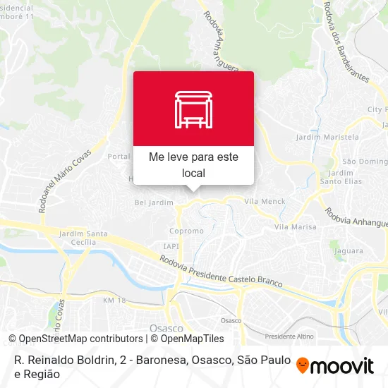 R. Reinaldo Boldrin, 2 - Baronesa, Osasco mapa