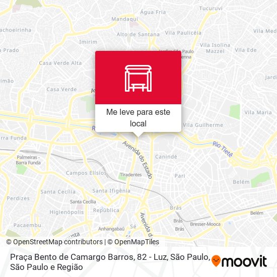 Praça Bento de Camargo Barros, 82 - Luz, São Paulo mapa