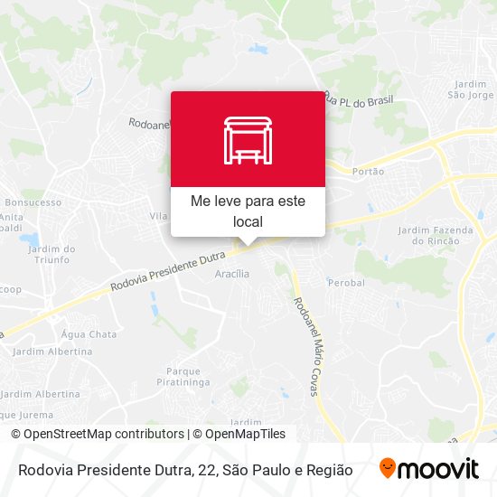 Rodovia Presidente Dutra, 22 mapa