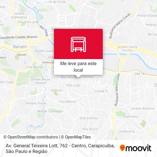 Av. General Teixeira Lott, 762 - Centro, Carapicuíba mapa