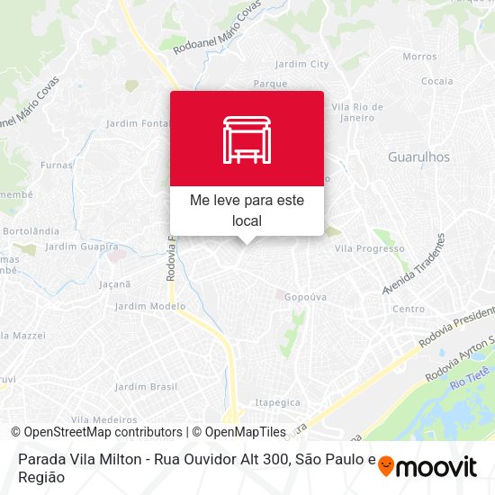 Parada Vila Milton - Rua Ouvidor Alt 300 mapa