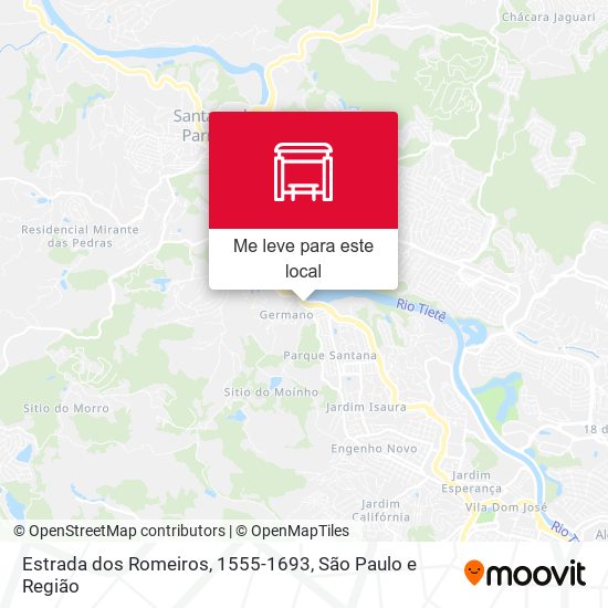 Estrada dos Romeiros, 1555-1693 mapa