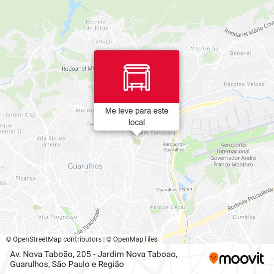Av. Nova Taboão, 205 - Jardim Nova Taboao, Guarulhos mapa